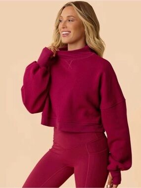 Blogilates Women's Marshmallow Mockneck Sweatshirt